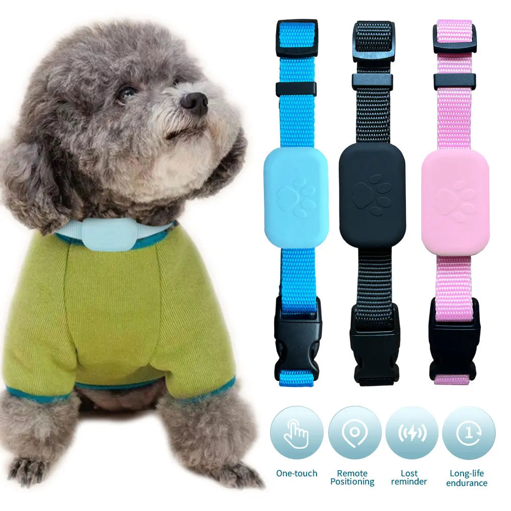 Pet GPS Locator – Bluetooth-spårare med Halsband för Hund & Katt