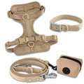Premium Hundsele-Set 4-i-1 – Taktiskt Sele, Koppel, Halsband & Bajspåsehållare