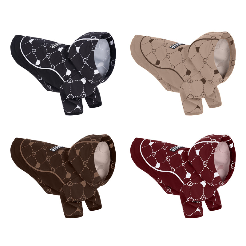Brand Luxury Dog Clothing Customize logo Pet Outfits Patterned Clothes Rain Coat Waterproof for Dog