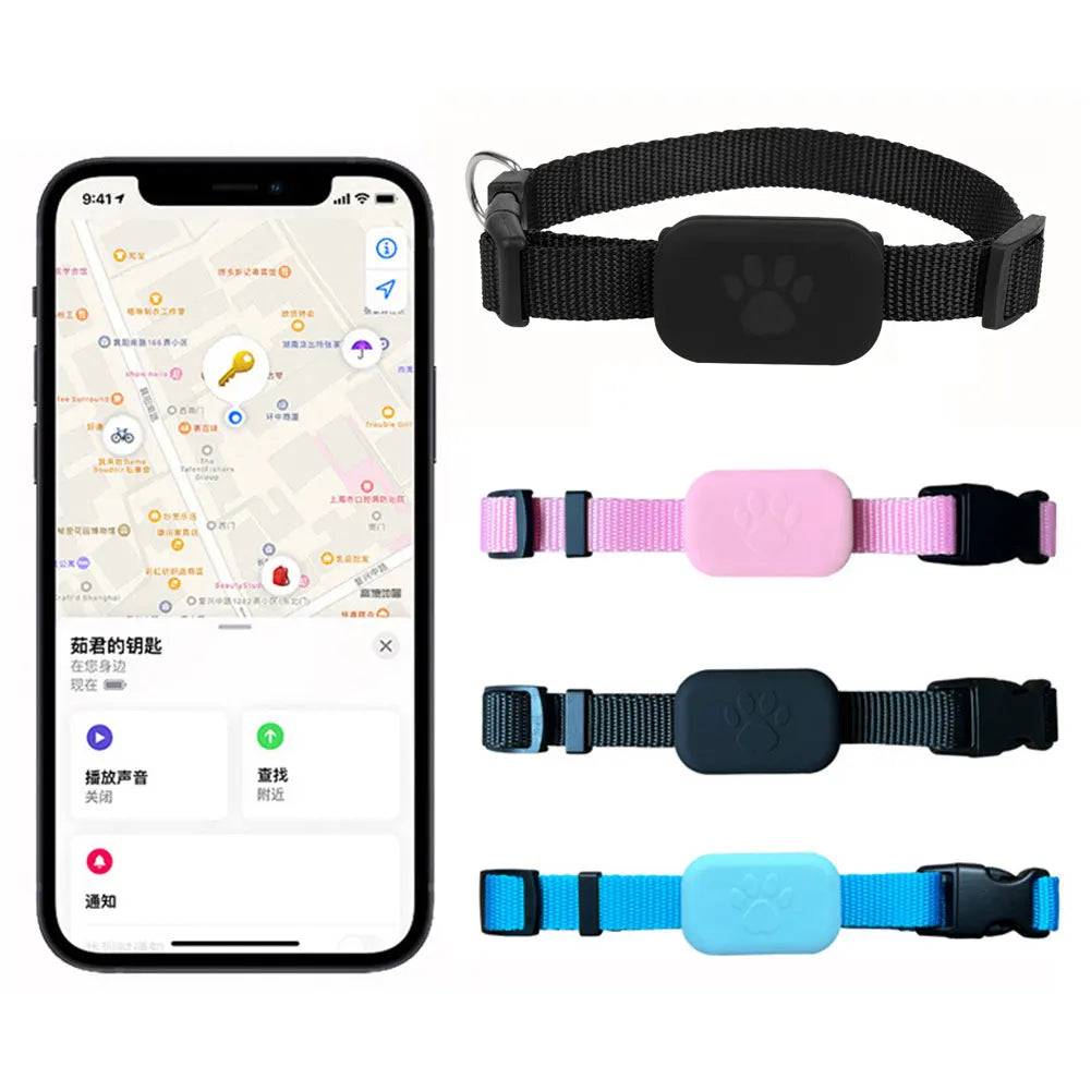 Pet GPS Locator – Bluetooth-spårare med Halsband för Hund & Katt