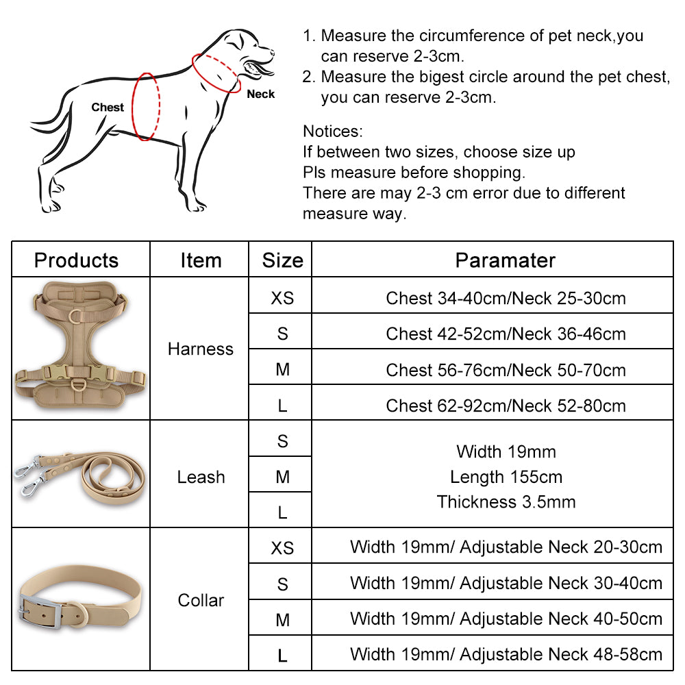Premium Hundsele-Set 4-i-1 – Taktiskt Sele, Koppel, Halsband & Bajspåsehållare