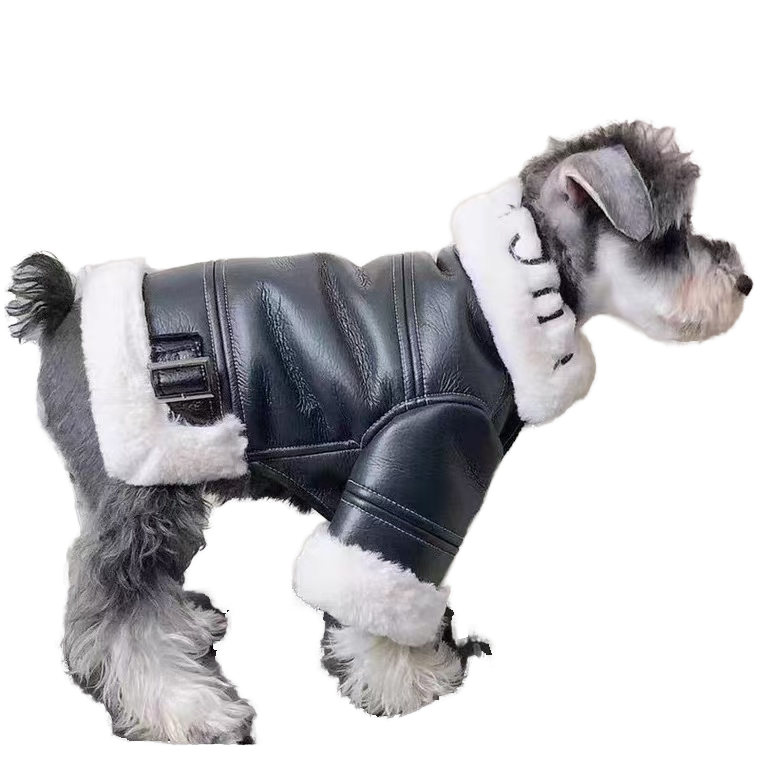 Lyxig Skinjacka med Teddyfoder – "DOG" Edition