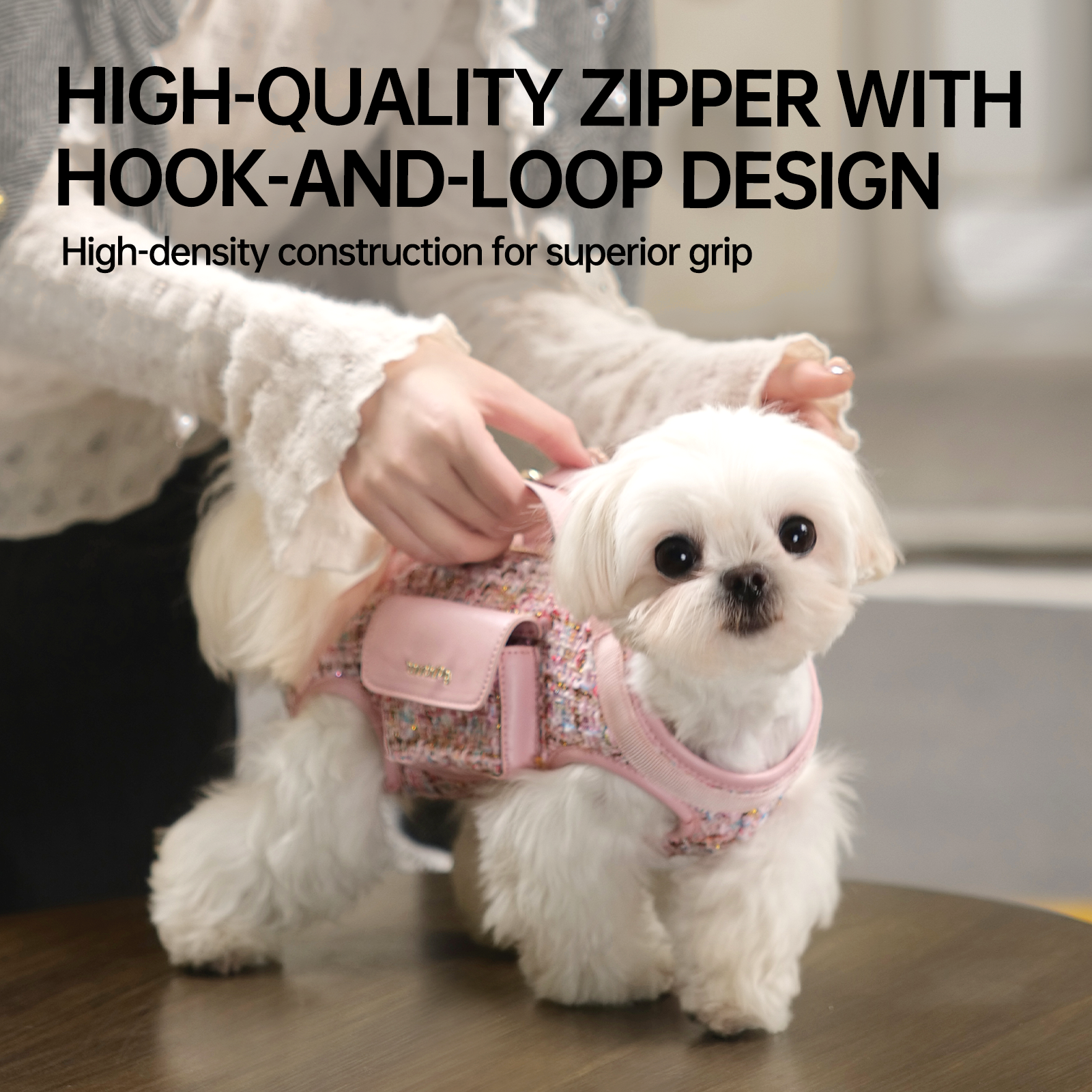 Touchdog Tweed Lyxsele med Väska – 3-i-1 Bärväska, Sele & Koppel