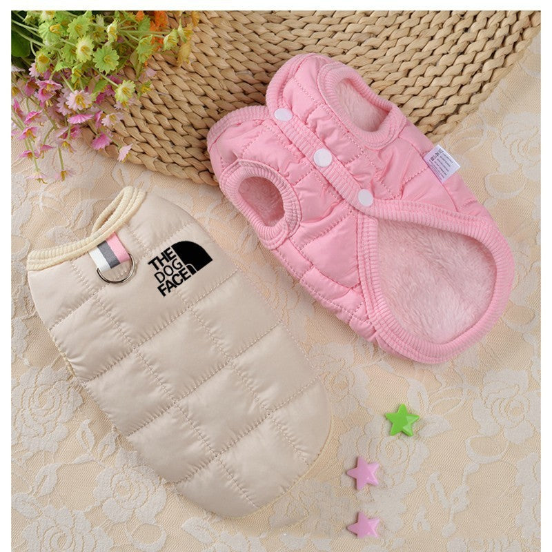Windproof Warm Dog Puffer Fleece Winter Jacket Vest for Small-Medium Dogs